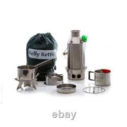 Kelly Kettle Trekker' Kit Fire Kettle and Stove (Stainless Steel)