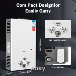 LPG Hot Water Heater Propane Gas Tankless Instant Boiler Shower Kit Portable