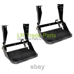 Land Rover Defender 90 110 130 New Folding Side Steps X2 & Fitting Kits Stc7631