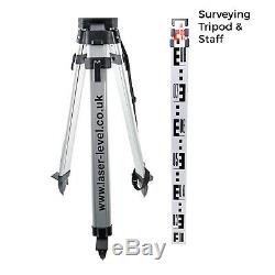 Laser Level kit with ground-works Rotary Laser & indoor Crossline +Tripod/Staff