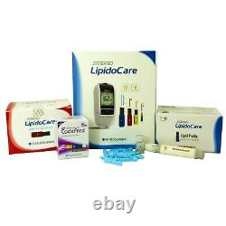 LipidoCare Meter for Total Cholesterol, HDL Cholesterol, Triglycerides & Glucose