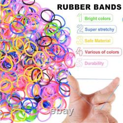 Loom Bands Assorted Bracelet Making Multi Colour Rubber Diy Kit Kids Uk