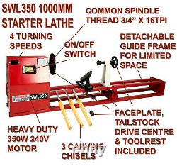 Lumberjack Starter Wood Lathe Variable Speed with Turning Kit & 3 Chisels 240v