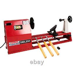 Lumberjack Starter Wood Lathe Variable Speed with Turning Kit & 3 Chisels 240v