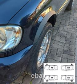 MERCEDES W163 M Classe brand new wings wheel arch trims Black matt 4pc kit