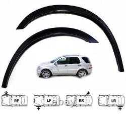 MERCEDES W163 M Classe brand new wings wheel arch trims Black matt 4pc kit