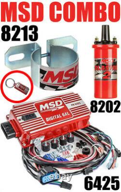 MSD 6AL Ignition Kit Digital Box 6425 Blaster 2 Coil 8202 Bracket 8213 free stuf