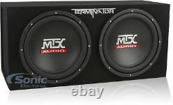 MTX Audio 12 Dual Terminator Car Audio Subwoofer Package+Amplifier+Amp Kit