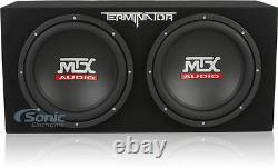 MTX Audio 12 Dual Terminator Car Audio Subwoofer Package+Amplifier+Amp Kit