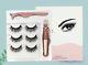 Magnetic Eyeliner False Eyelashes Kit 3 Pairs Tweezers Reusable Black Wholesale