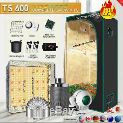 Mars Hydro TS 600W LED Grow Light+Carbon Filter Combo +Grow Tent Complete Kit