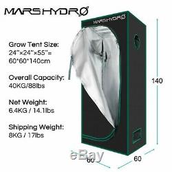 Mars Hydro TS 600W LED Grow Light+Carbon Filter Combo +Grow Tent Complete Kit