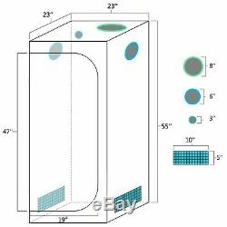 Mars Hydro TS 600W LED Grow Light+Carbon Filter Combo +Grow Tent Complete Kit