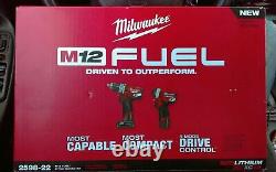 Milwaukee 2598-22 M12 FUEL 12V 2-Tool Hammer Drill and Impact Driver Combo Kit