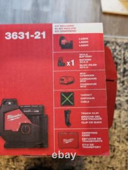 Milwaukee 3631-21 M12 12V 360 Single Plane Green Laser Level Kit Brand New