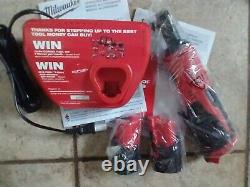 Milwaukee M12 3/8 Ratchet Cordless Kit With 2 Batteries+Charger 2457-22