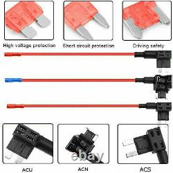 Mini USB + Micro USB Dash Cam Hardwire Charger Kit with ACU, ACS & ACN Plugs Fuse