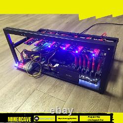 Mining Rig Kit (Plug+Play) 6 GPU slots, Open Case, PSU, CPU, SSD, Win 10 NO GPUs