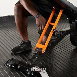 Mirafit HD Adjustable FID Weight Bench & Squat Rack/Dip Stand/Press Lifting Kit
