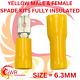 Mixed Pack Yellow Male & Female Spade Electrical Terminals Wire Crimp Connectors