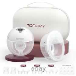 Momcozy M5 Double Breast Pump HandsFree Wearable Electric Portable Battery grey