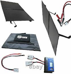 Monocrystalline 100W folding solar panel Kit cables bag Lightweight