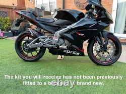 NEW APRILIA RS 125 2006-2012'New Shape' COMPLETE BLACK FAIRING KIT