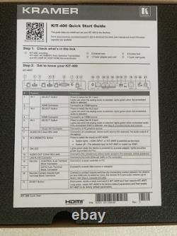 NEW BOXED Kramer Kit-400 4K Auto-Switcher/Scaler Kit over Long-Reach HDBaseT
