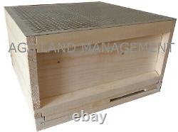 National bee hive with brood box and two supers. Beekeeping beehive kit hives