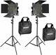 Neewer 2 Pieces Bi-color 660 Led Video Light Nd Stand Kit 3200-5600k Cri 96+