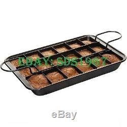 New 18 Portions Brownies Maker Bake Tray Tin Pan Set Ultimate Cake Baking Kit