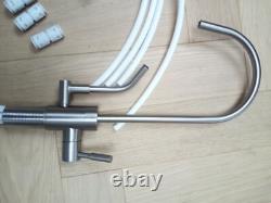 New Alkaline Satin /Nickel Faucet Dual tap, Kangen with Installation Kit