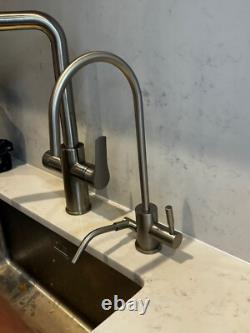 New Alkaline Satin /Nickel Faucet Dual tap, Kangen with Installation Kit