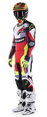 New Alpinestars 2023 Fluid Agent Race Kit Suit Black Mars Red Yellow Motocross