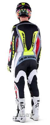 New Alpinestars 2023 Fluid Agent Race Kit Suit Black Mars Red Yellow Motocross