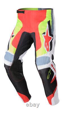 New Alpinestars 2023 Fluid Agent Race Kit Suit Black Mars Red Yellow Motocross