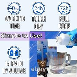 New Epoxy Resin Kit 4L 128oz 11 Crystal Clear Craft Casting Art Coating Wood