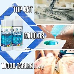 New Epoxy Resin Kit 4L 128oz 11 Crystal Clear Craft Casting Art Coating Wood
