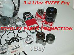 New Genuine Toyota 3.4 V6 5vzfe Water Pump Timing Belt Kit 17 Pcs 4runner Tacoma