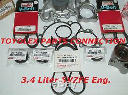 New Genuine Toyota 3.4 V6 5vzfe Water Pump Timing Belt Kit 17 Pcs 4runner Tacoma