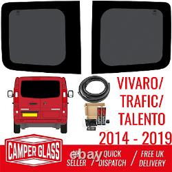 New Shape Vauxhall Vivaro Barn Door Privacy Windows & Fitting Kit 2014-2020