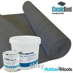 PREMIUM RUBBER ROOF KIT FOR FLAT ROOFS, INCLUDES 1.5mm EPDM MEMBRANE & ADHESIVES