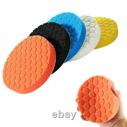 Pad Buffer Waxing Buffing Polishing Sponge 5pcs 6in 150mm Car Polisher Pads Kit