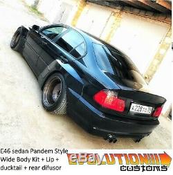 Pandem style wide body kit for bmw e46 sedan/touring (4 doors)