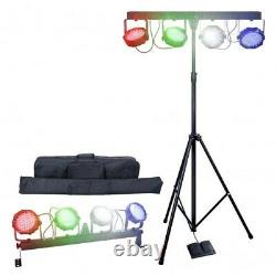 Partybar V2 LED Parbar kit with Bag, Stand and Foot controller DMX Stage