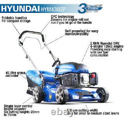 Petrol Lawnmower Self Propelled Powerful 139cc 43cm Cut & Mulching Lawn Mower