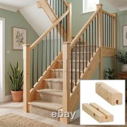 Pine Contemporary Handrail & Baserail Metal 13mm Kit! Quality Uk Manufactured