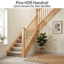Pine Contemporary Handrail & Baserail Metal 13mm Kit! Quality Uk Manufactured