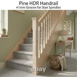 Pine Contemporary Handrail & Baserail Metal 13mm Kit! Quality Uk Manufactured