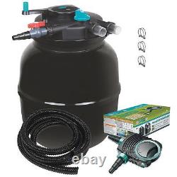 Pressurised Koi Pond Filter UV Steriliser Kits All in One Ponds up to 50000L